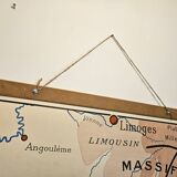 School map of ancient geography 1960 map of France the Garonne le Rhône