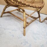 Series of rattan armchairs from the 70s