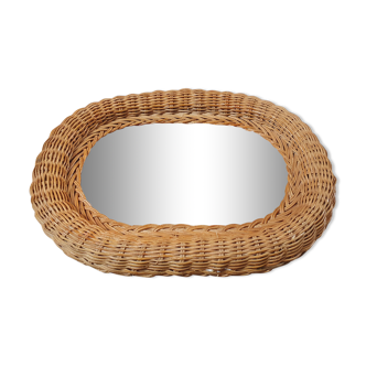 Miroir en rotin