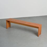 Mountain bench in solid pine, France, circa 1975