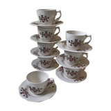 Huit tasses à moka en faïence de Mila aux motifs berbères