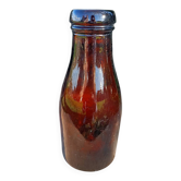 Vase, bouteille vintage en verre marron