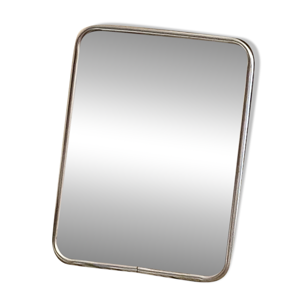 Miroir de barbier à poser en métal argenté — Beyit