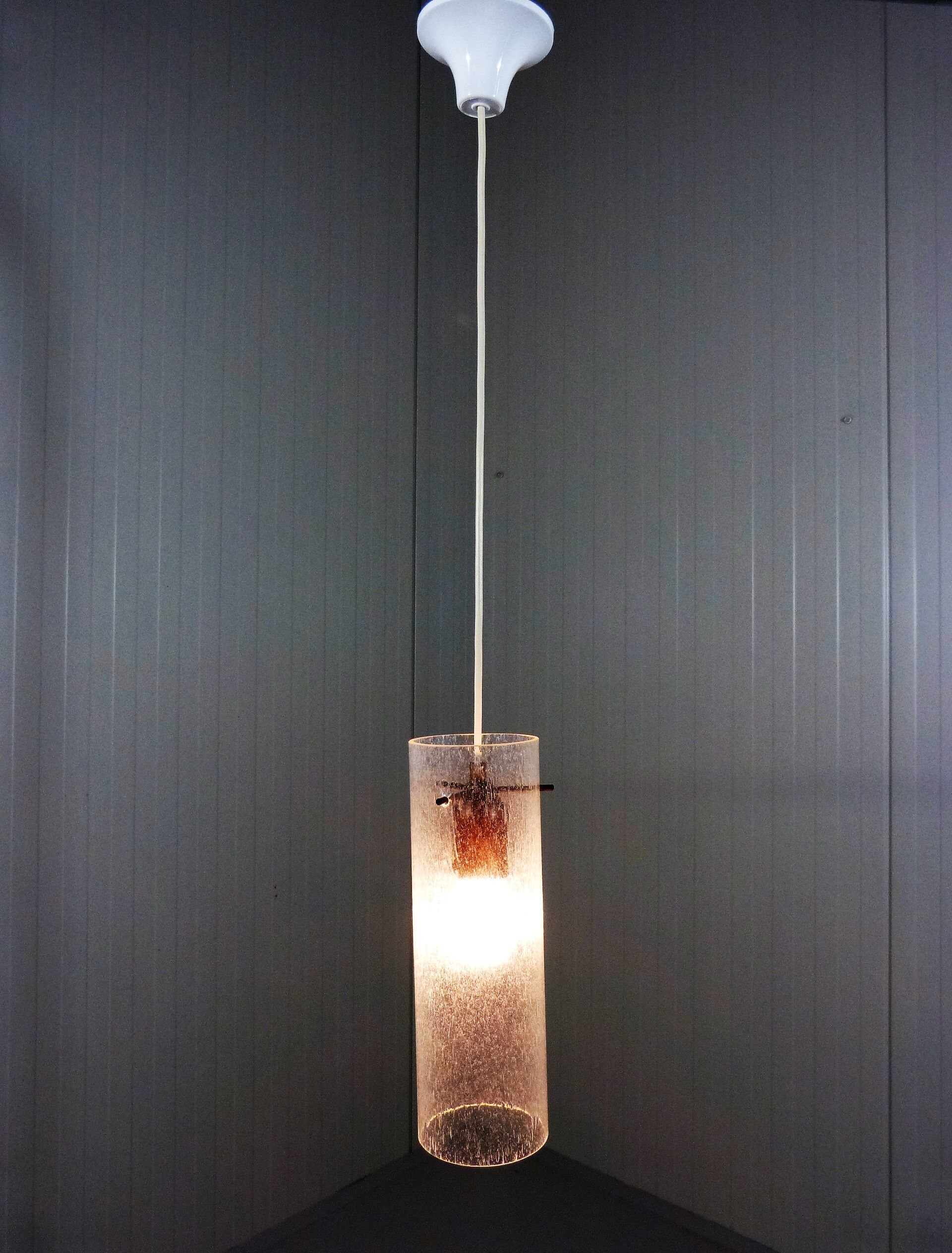 Vintage Kaiser Leuchten glass hanging lamp, 1960’s