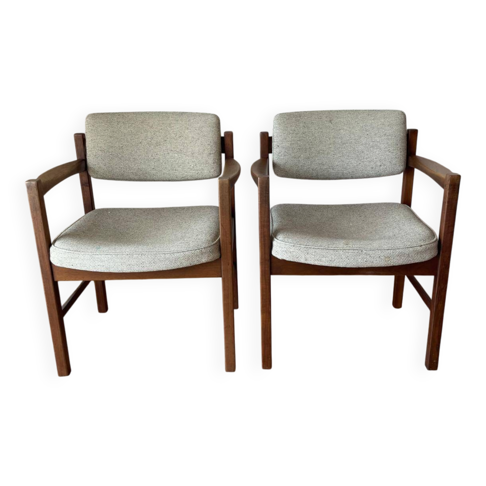 Set of 2 Jens Risom armchairs