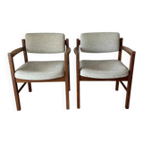 Set of 2 Jens Risom armchairs