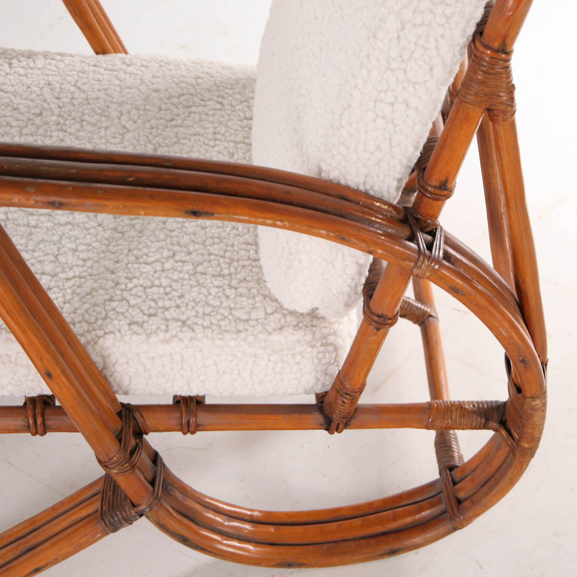 "Bretzel" armchair in rattan