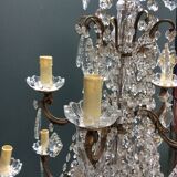 Antique XXL bronze chandelier 15 candles