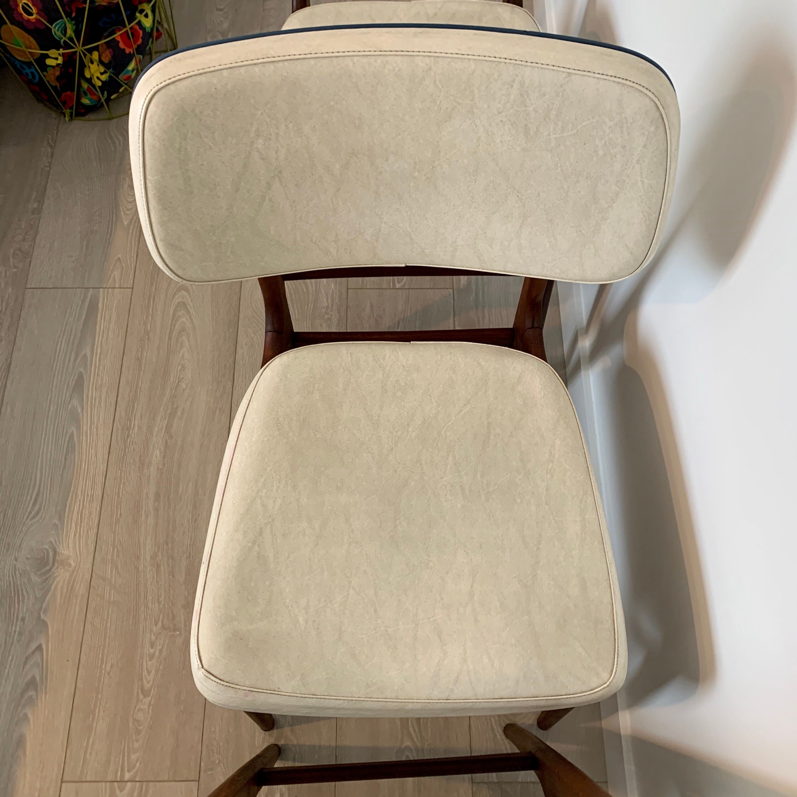 Wooden and skai chairs