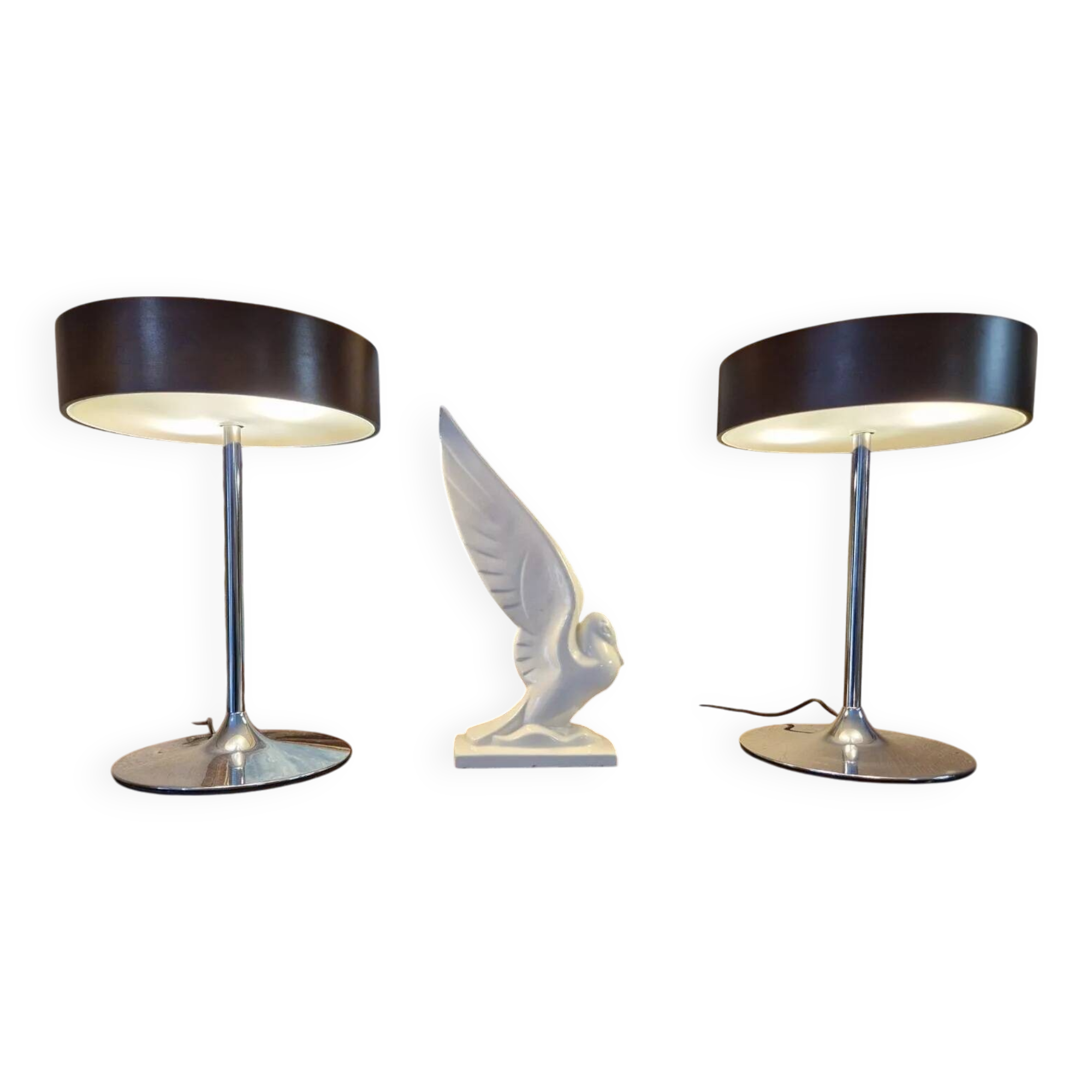 Pair of Vintage Italian Malibu Lamps 1980s