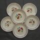 Set of 6 Luneville earthenware dessert plates. Bagatelle model.