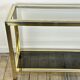 Console italienne en métal chromé et laiton doré 1970's