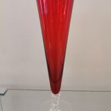 6 vintage Murano glass champagne flutes from the 60s