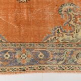 6x8 Brunt Orange & Beige Aesthetic Vintage Rug, 188x262Cm