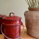 Lot de 2 Pots en tôle émaillée