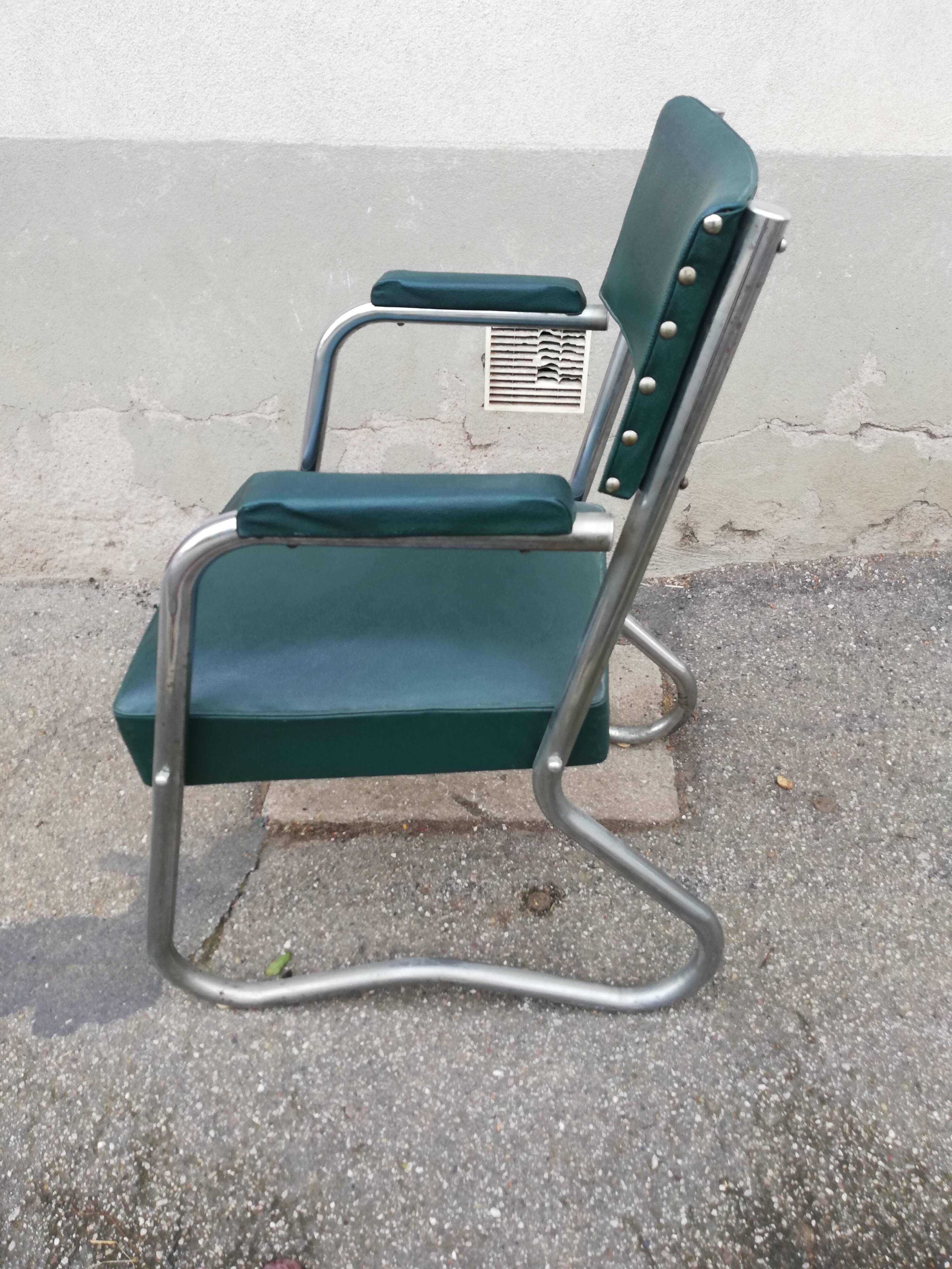 Office armchair year 50 skai green