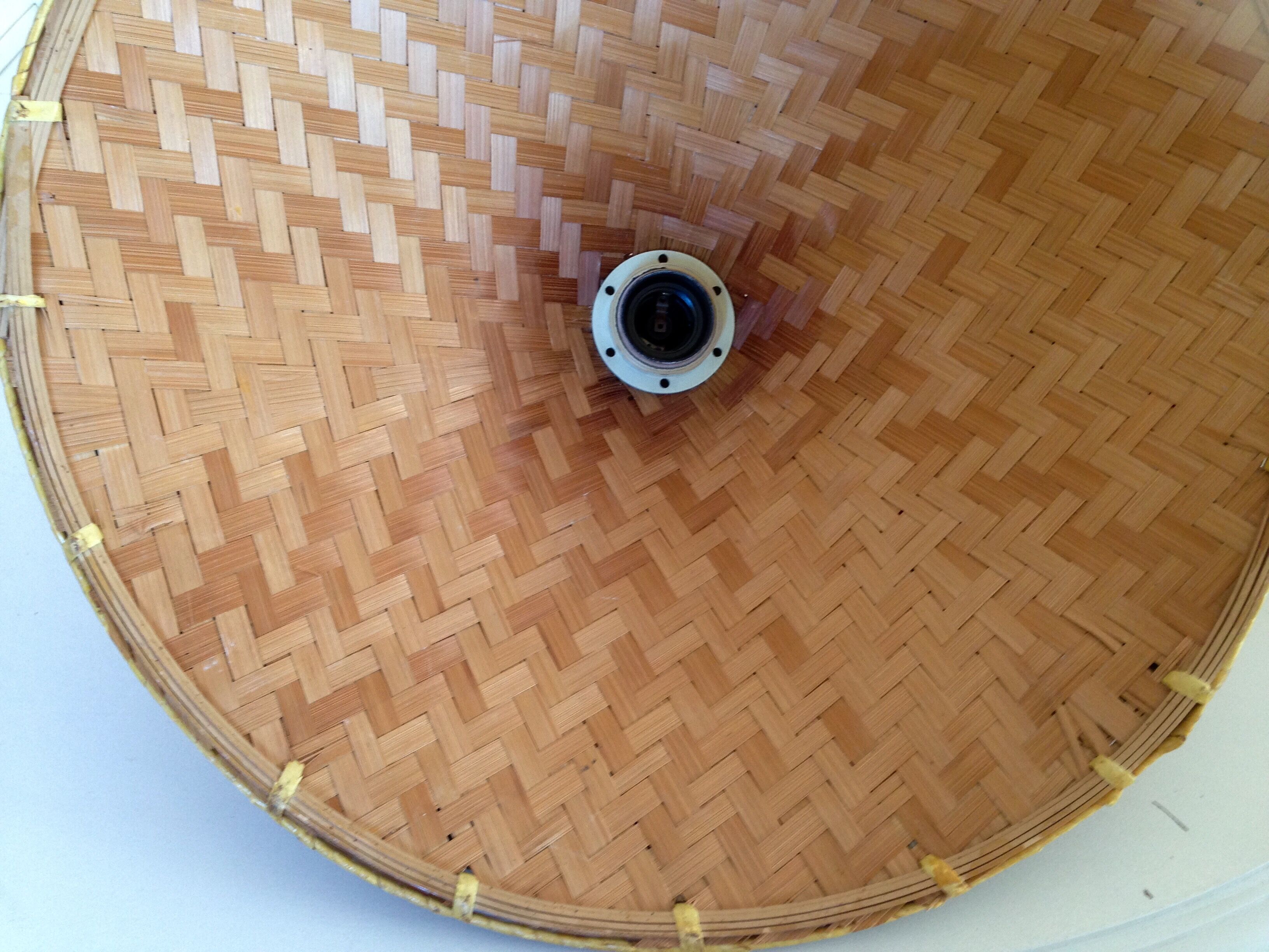 Vintage braided rattan suspension