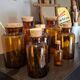 Lot de 7 flacons d'apothicaire