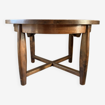 Table vintage des années 50 extensible en bois avec rallonge indépendante
