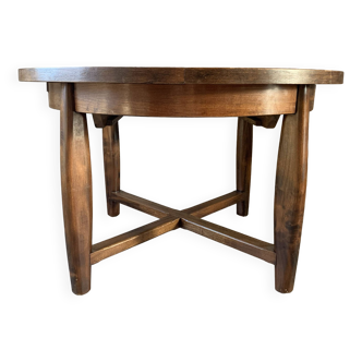 Table vintage des années 50 extensible en bois avec rallonge indépendante