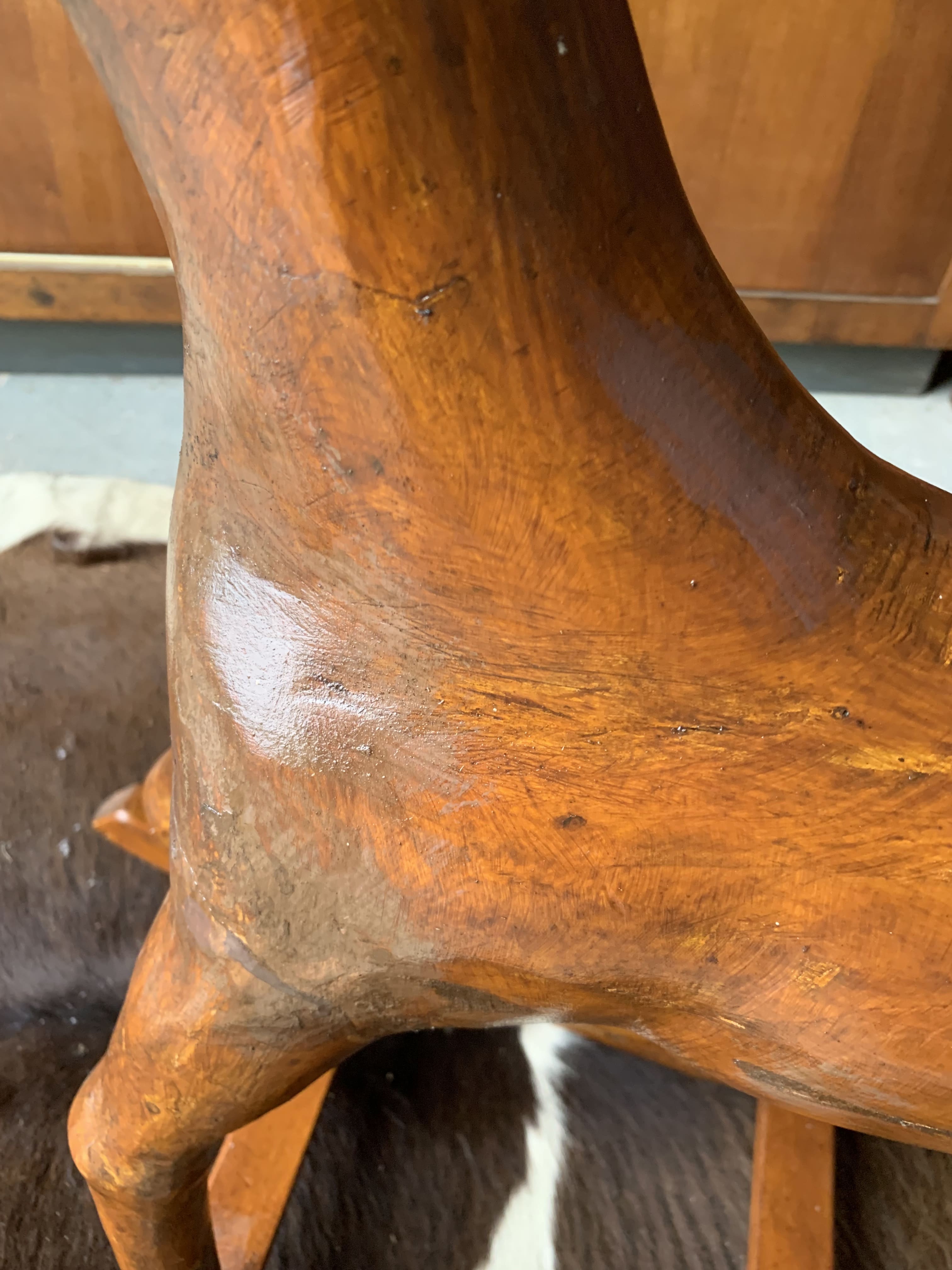 Wooden rocking horse