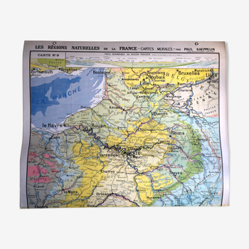 Vintage school map northern plain