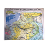 Vintage school map northern plain