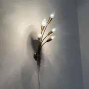 Applique murale en laiton des années 50.
