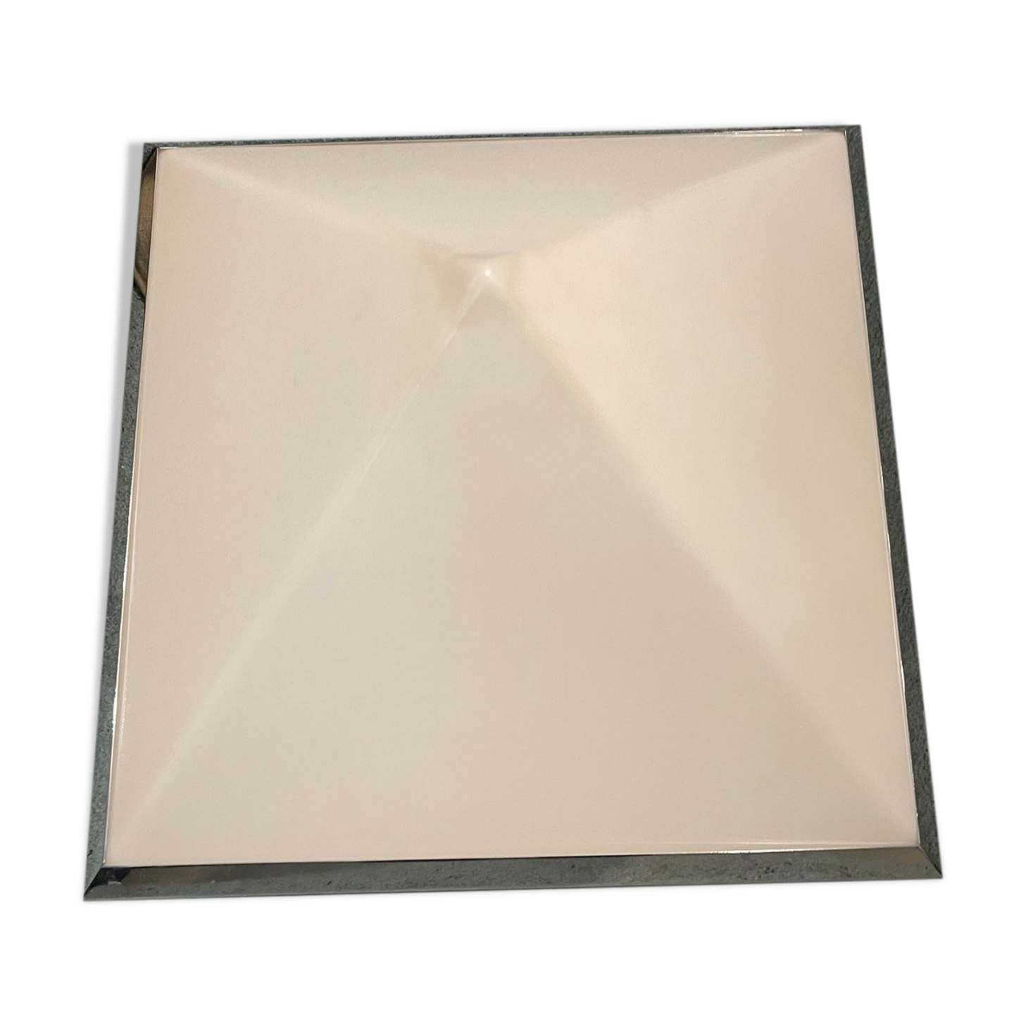 White Acrylic Flushmount from Zonca, Italy, 1980s