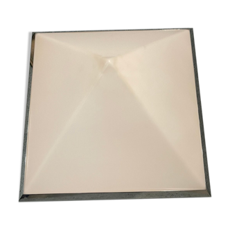 White Acrylic Flushmount from Zonca, Italy, 1980s