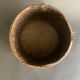 Large measuring pot in wood and old iron, 19th century folk art