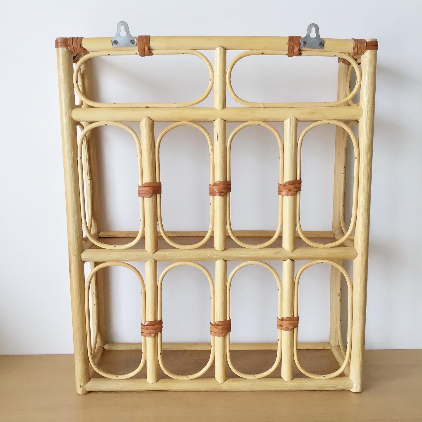 Vintage rattan shelf