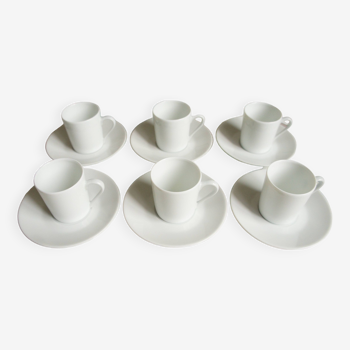 Set de 6 tasses en porcelaine de Limoges