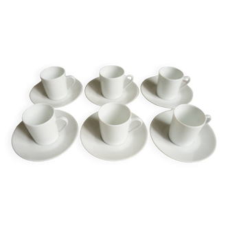 Set de 6 tasses en porcelaine de Limoges