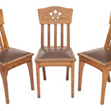 Set of 6 Art Nouveau chairs by Léon Jallot