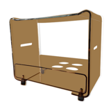 Smoked plexi service trolley