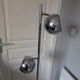 Vintage chrome floor lamp with two adjustable ball spotlights
