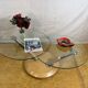 Vintage Tokyo Twist Swivel Coffee Table – Extendable Glass Top Stylish