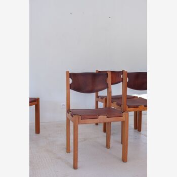 Series of 4 chairs "Maison Regain"