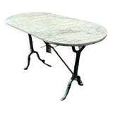 Godin cast iron and marble bistro table. 50's