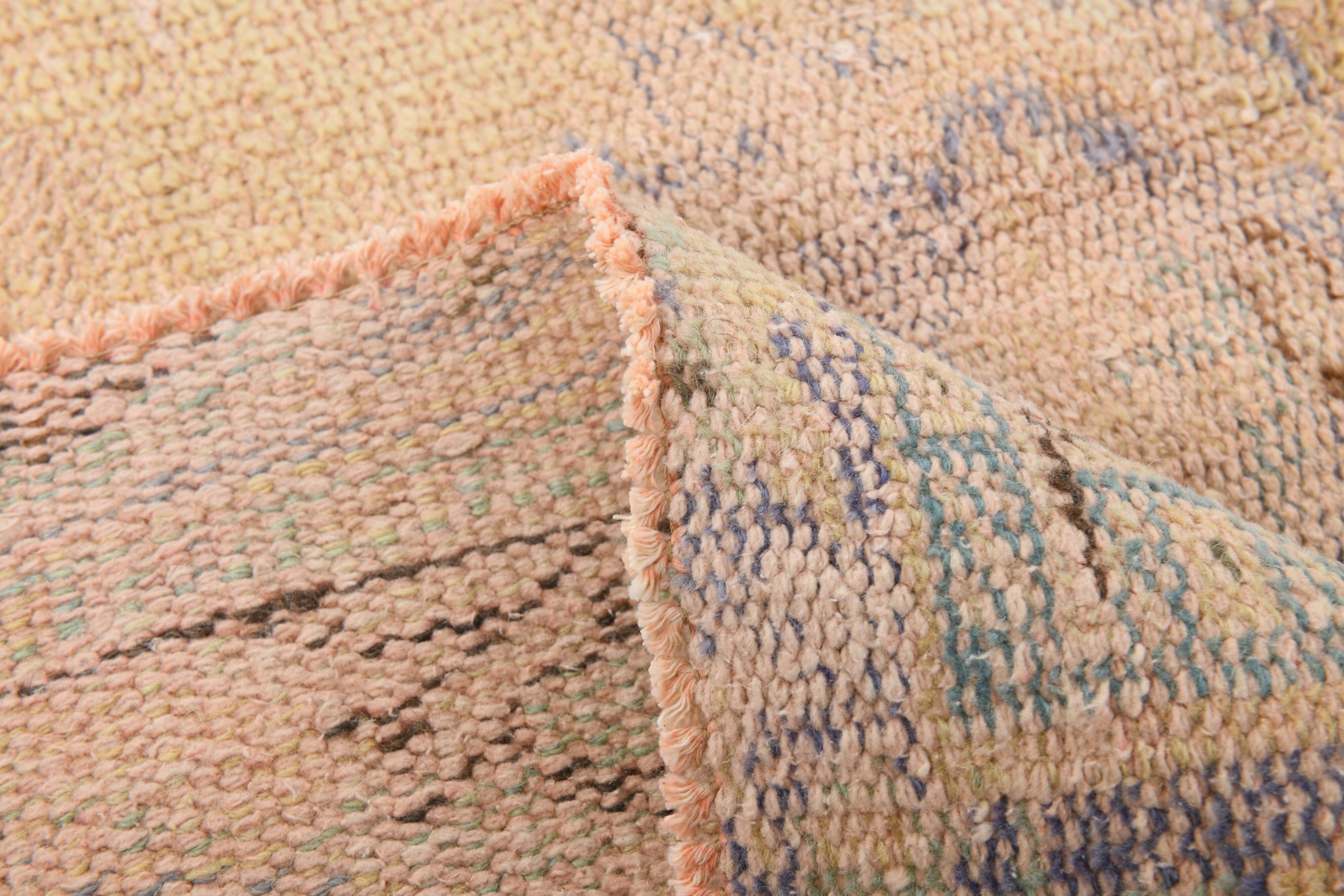 Tapis vintage beige, tapis turc vintage délavé par le soleil, tapis beige