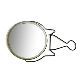 miroir de barbier vintage rond à poser ou à suspendre