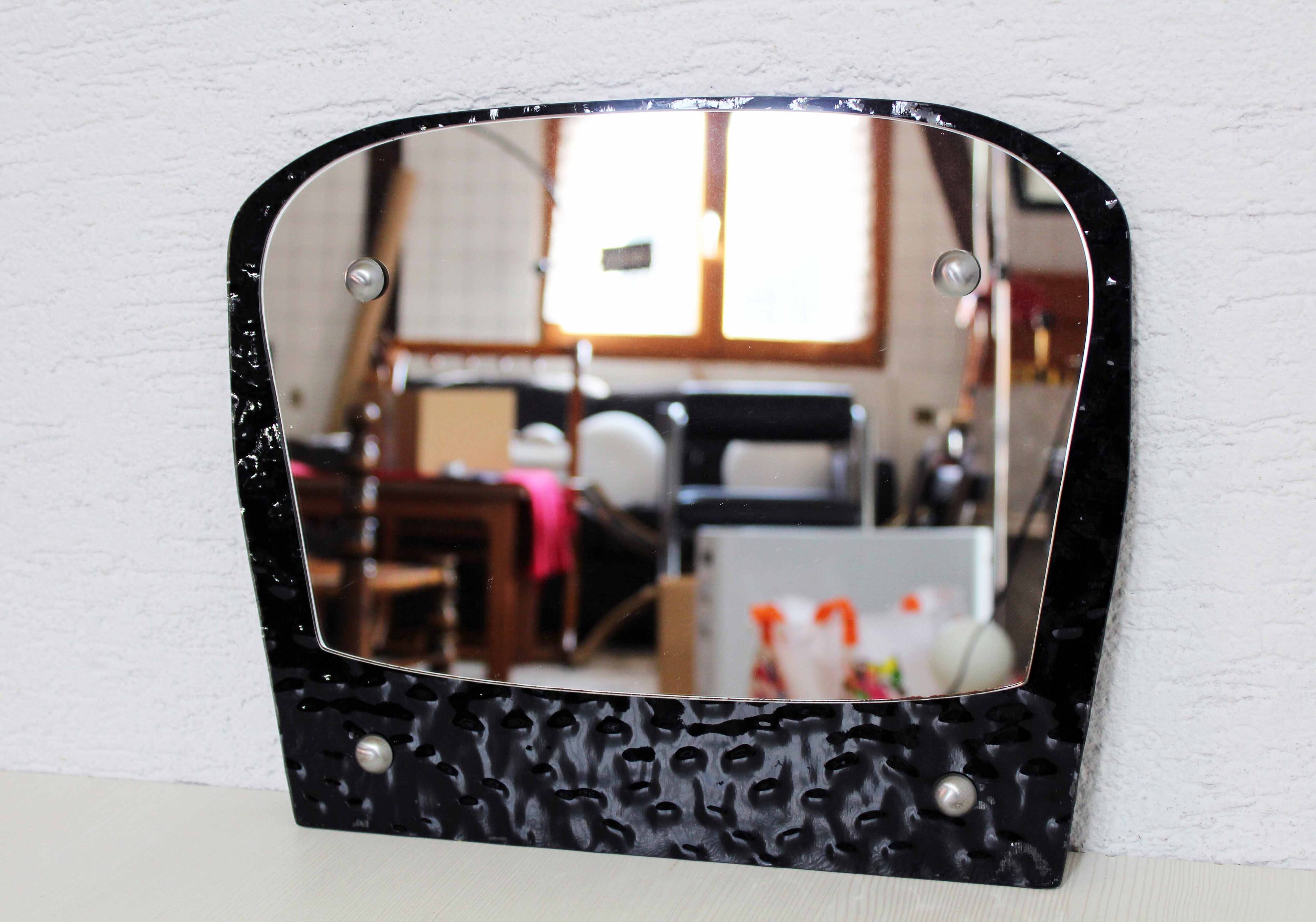 Black glass mirror 1970