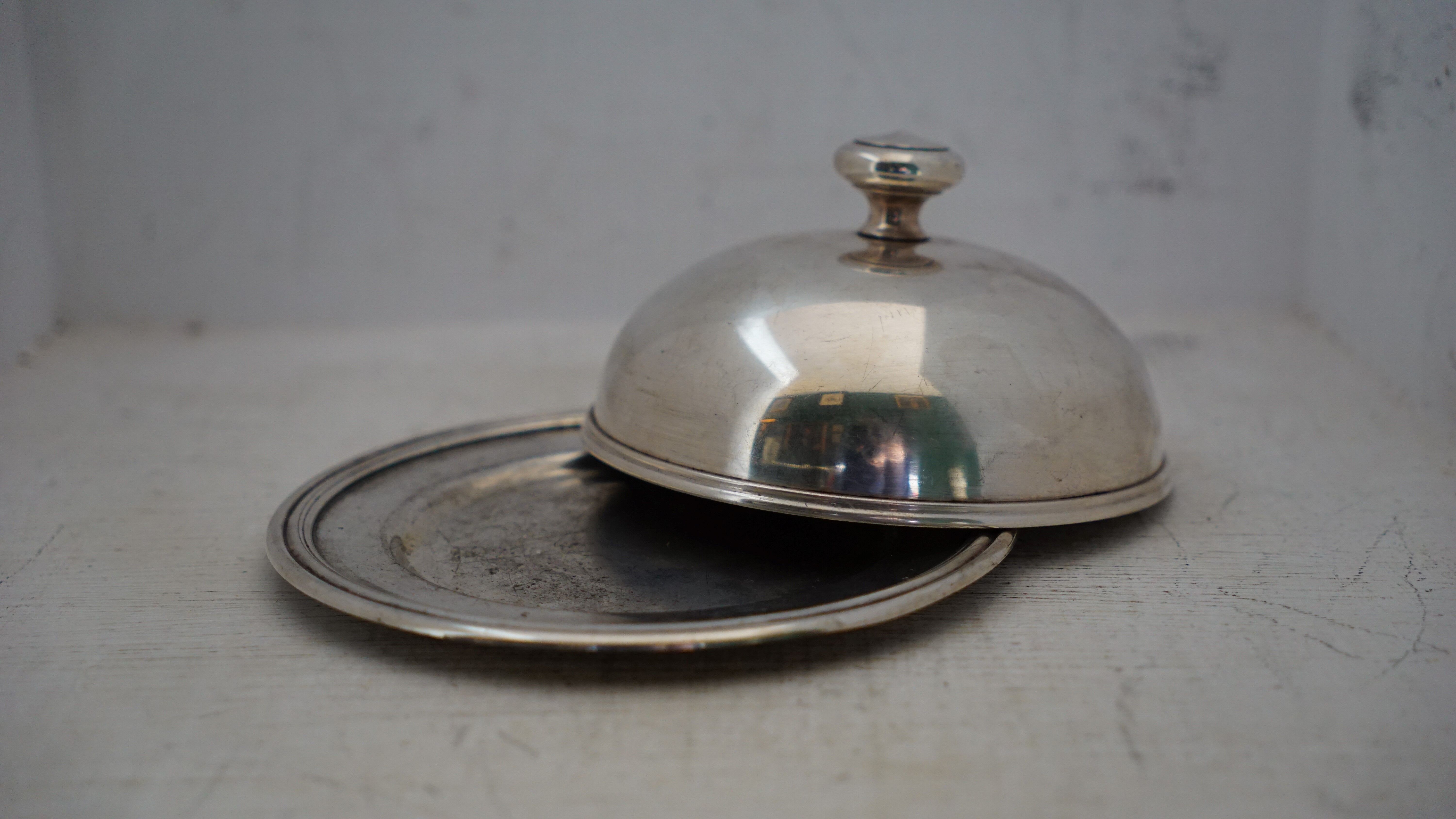 Butter dish and toaster English silverware