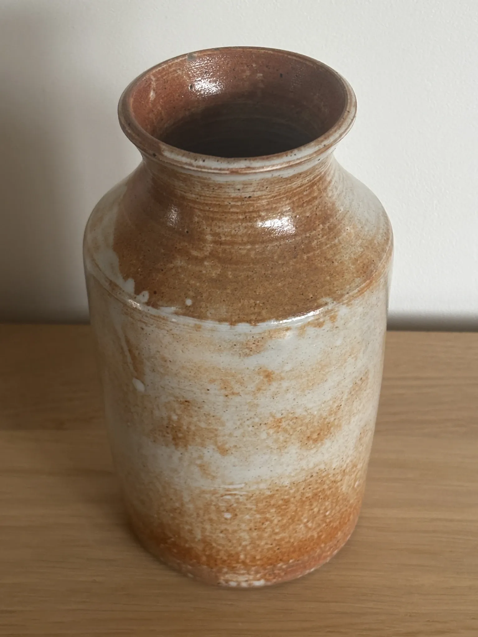 Glazed stoneware vase