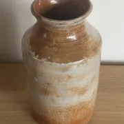 Glazed stoneware vase