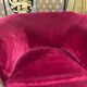 Pair of shepherdess armchairs art deco period red velvet