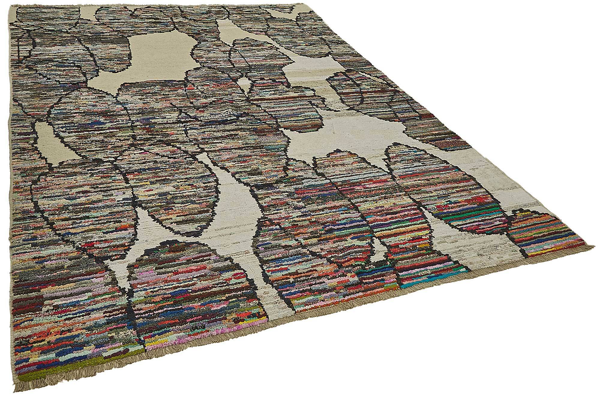 Handwoven Turkish Recycled Boho Rug 223 cm x 311 cm