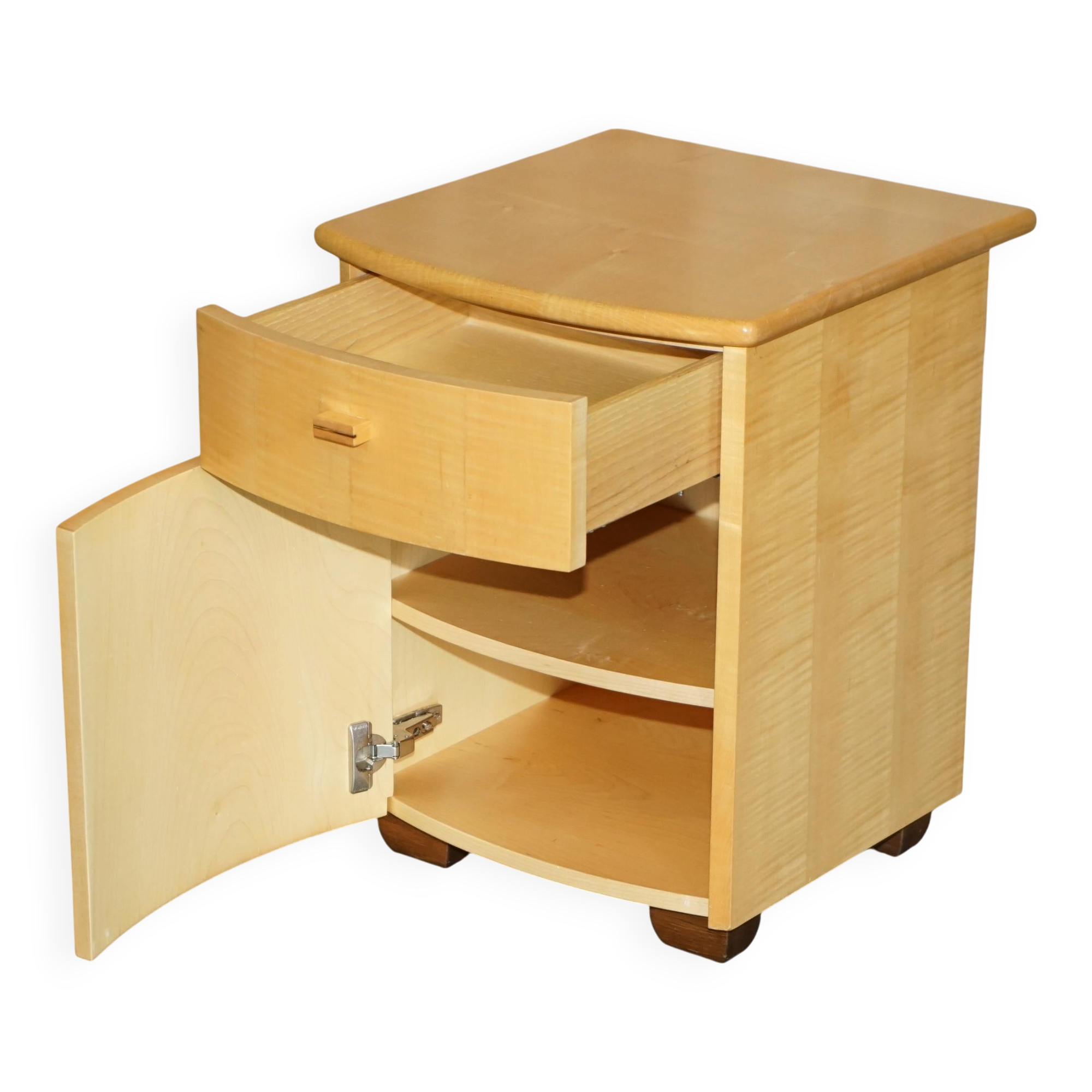 Baxter & Lee birch commode and side tables - Art Deco