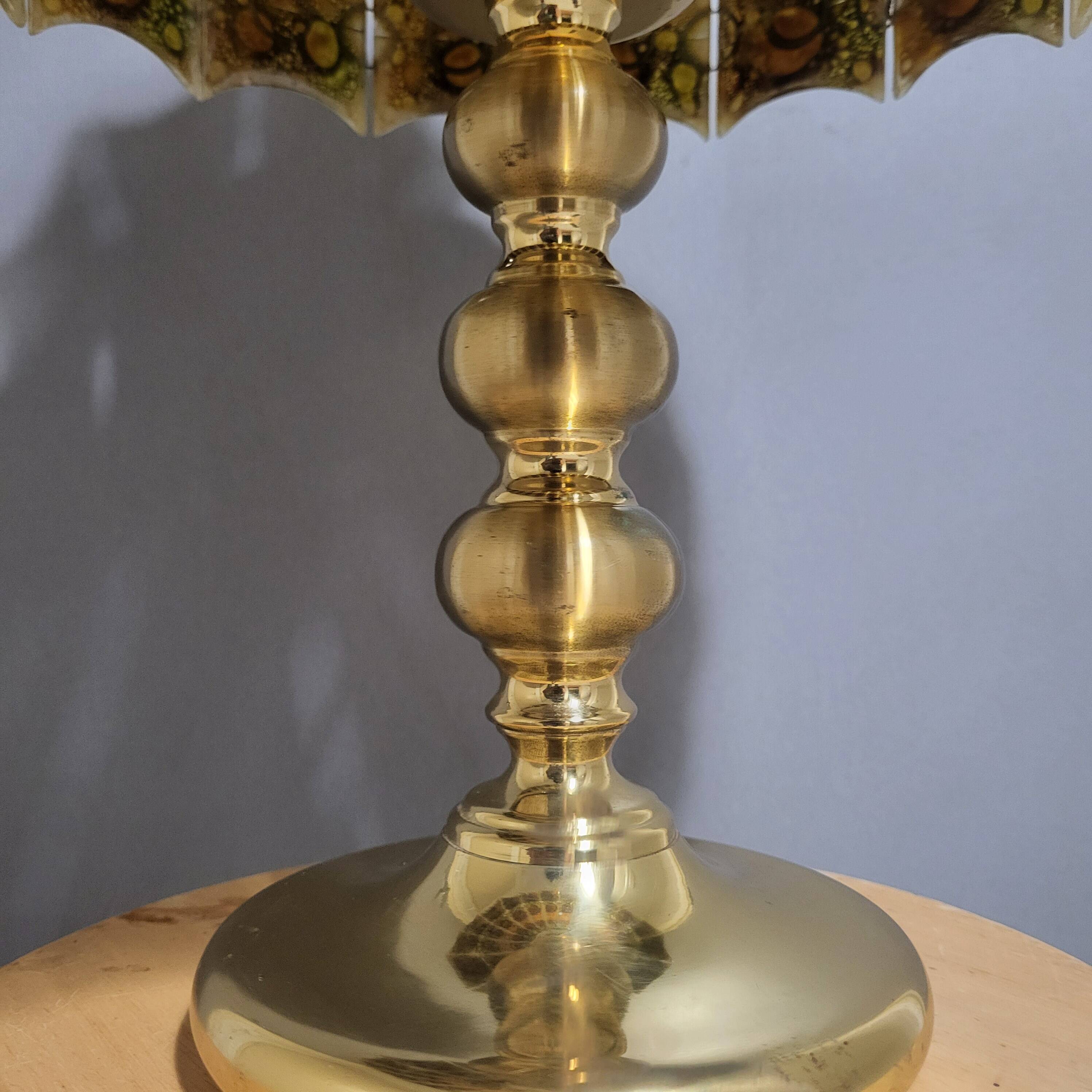 Felipe Derflingher table lamp, amber 1960,70